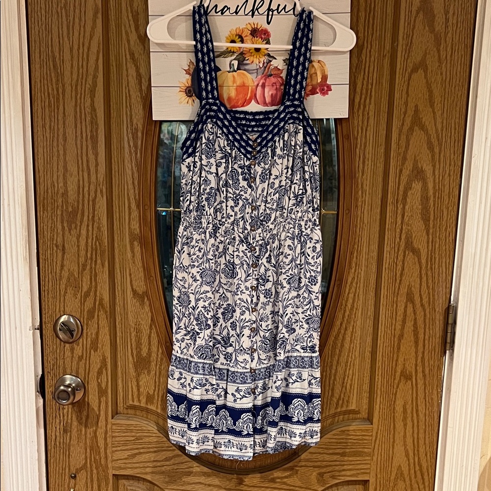 Knox Rose Blue and White Floral Dress